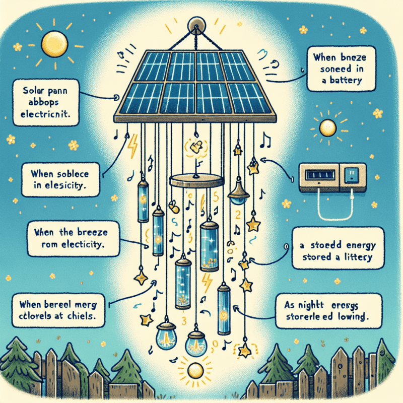 How do solar wind chimes work?