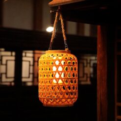 solar wood lantern