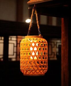 solar wood lantern